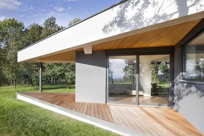 New family house with garden