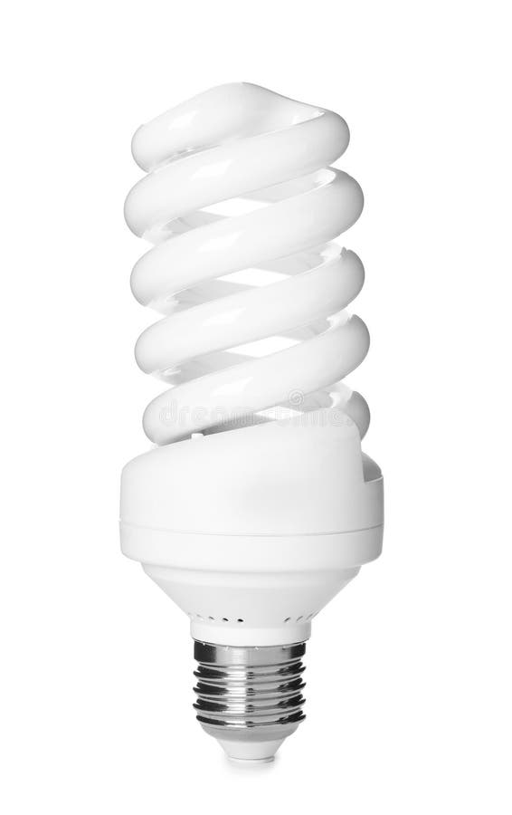 New Fluorescent Light Bulb Isolated on White Stock Image Image of