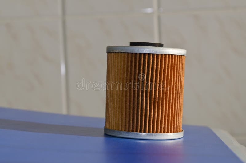 New fuel filter cartridge stock photo. Image of spare 79641792
