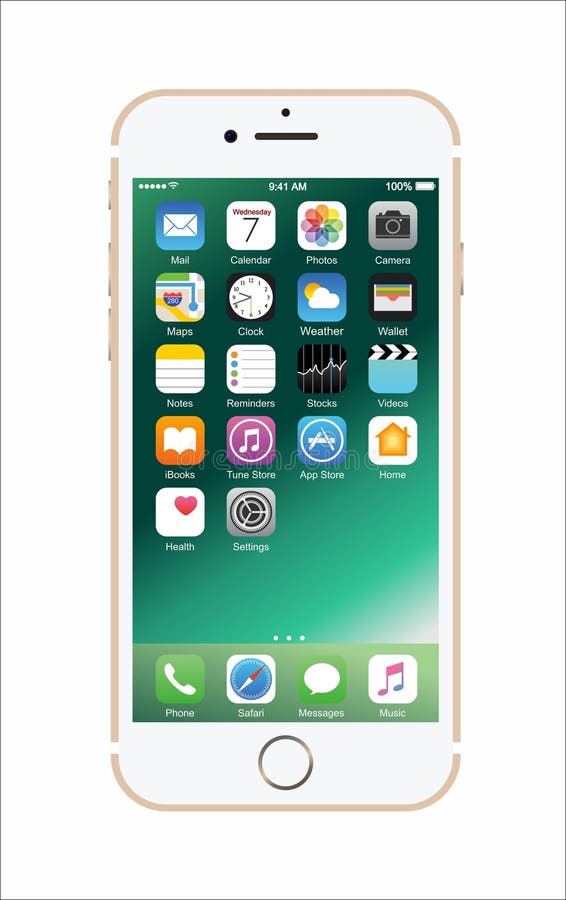 Face of the New gold-colored white iPhone 7. Iphone screen recording stock images, royalty-free photos and pictures