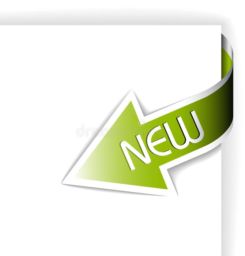New green corner ribbon stock illustration New green corner ribbon stock illustration