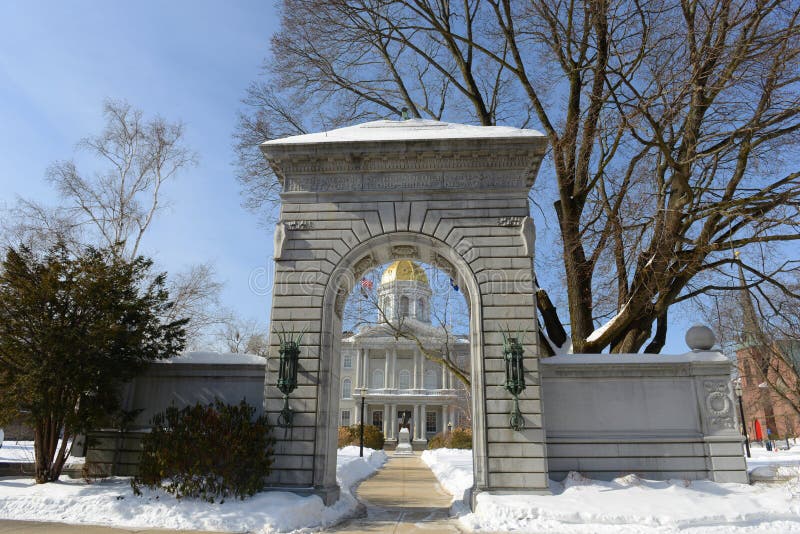 New Hampshire State House Concord Nh Usa Stock Image Image Of Gold