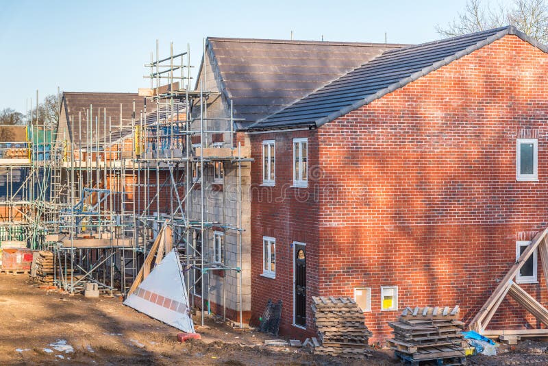 New Home Building stock photo. Image of property, scaffold 107205328