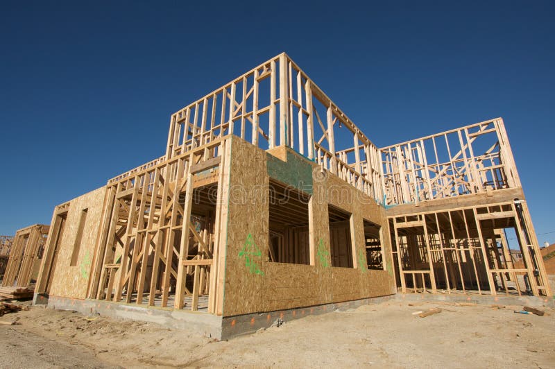 New Home Construction Site stock image. Image of estate 4299515