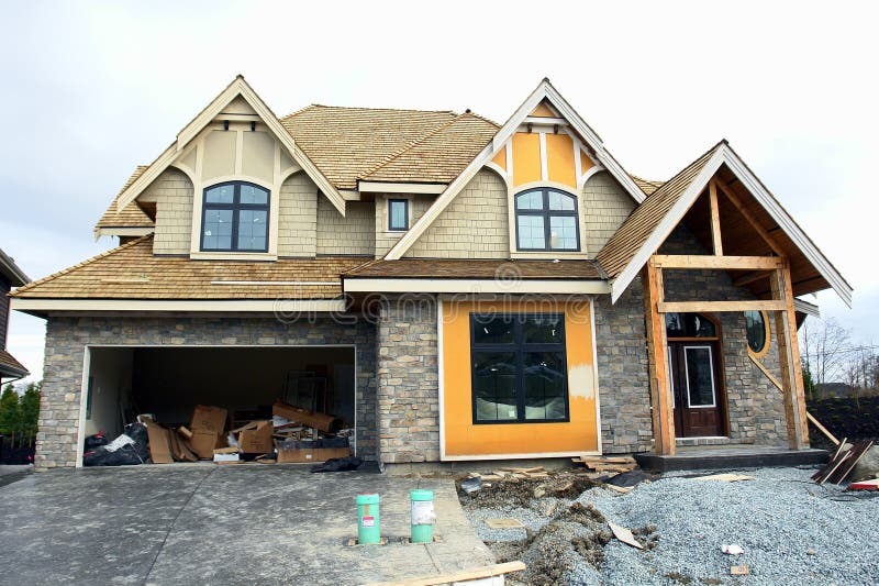 New House with Sold Sign stock photo. Image of subdivision 32993996