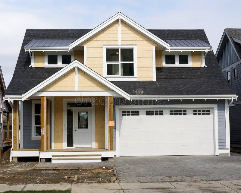 New Home House Yellow Exterior