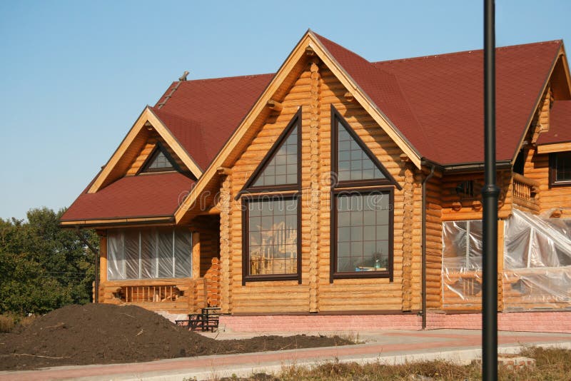 The new house from a tree stock photography