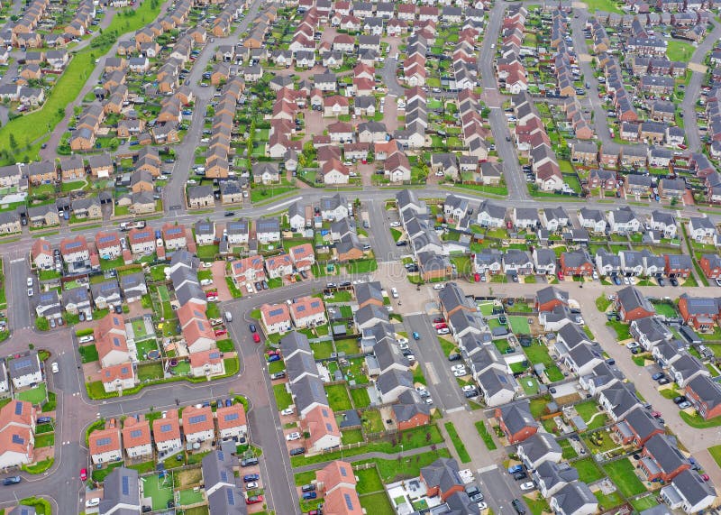 New Housing Development at Dargavel in Stock Photo Image of