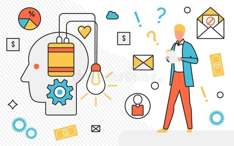 New idea generation vector illustration