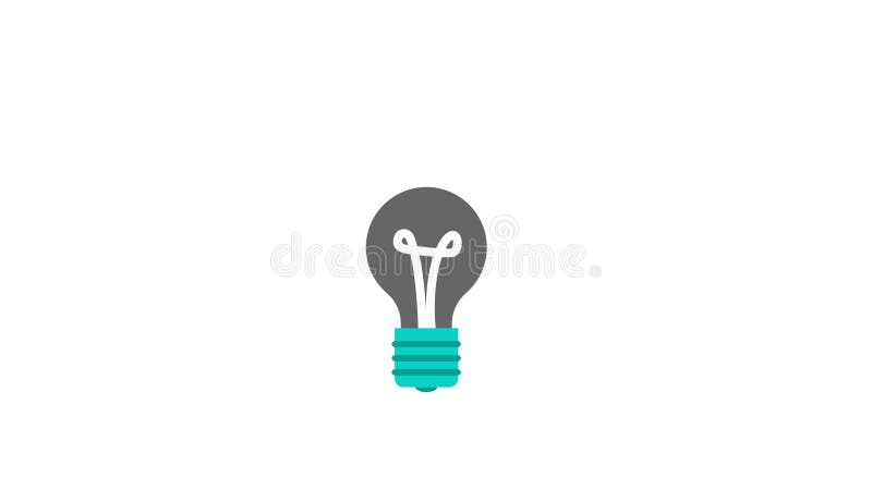 New idea light bulb concept in 2d animation vector illustration