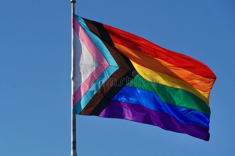 Nuovo progresso arcobaleno bandiera volare,.