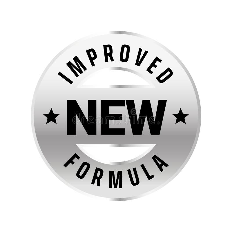 New innovative and improved formula product label packaging vector icon badge