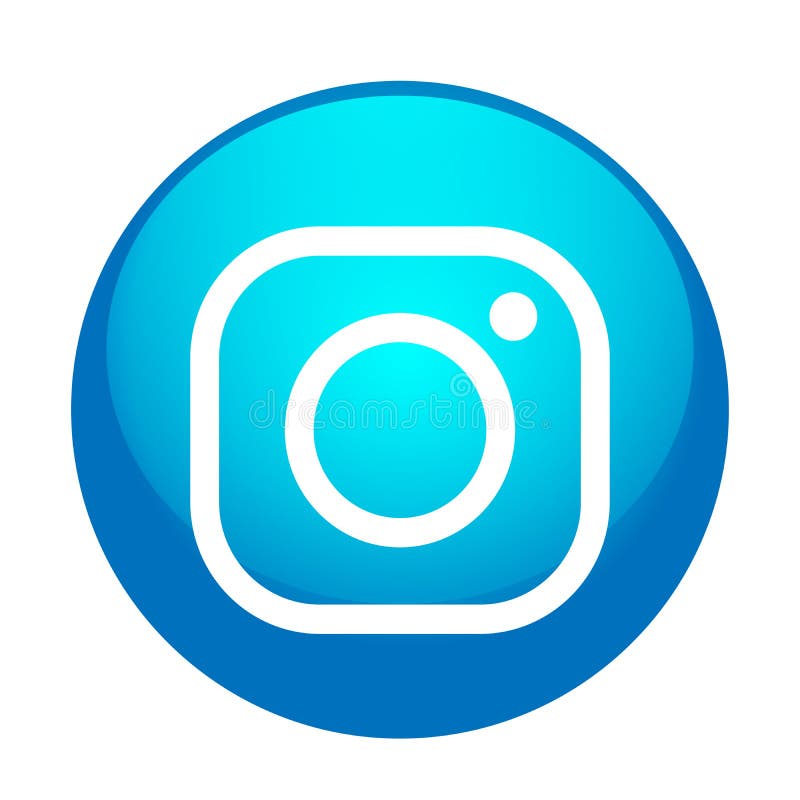 New Instagram Camera Logo Icon in Blue Vector with Modern Gradient ...