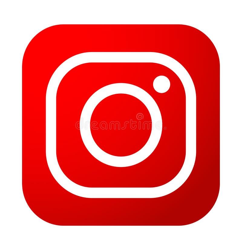 New Instagram Camera Logo Icon In Red Vector With Modern Gradient Design Illustrations On White Background Editorial Stock Image Illustration Of Electronic Design