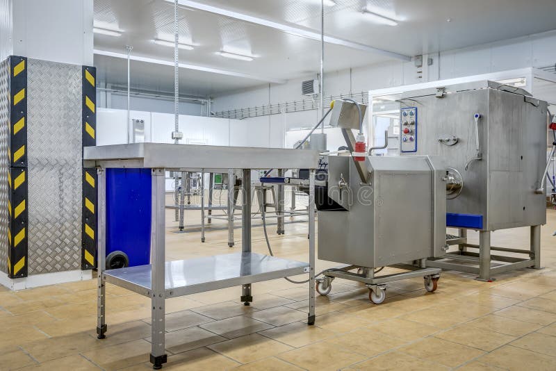 New Interior of a Packaging Production Line at a Semifinished Factory