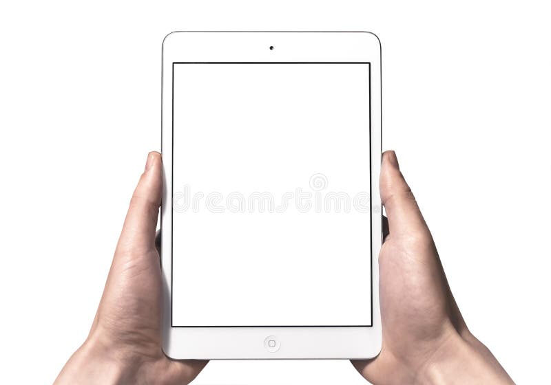 A new Ipad mini on hand royalty free stock images A new Ipad mini on hand royalty free stock images