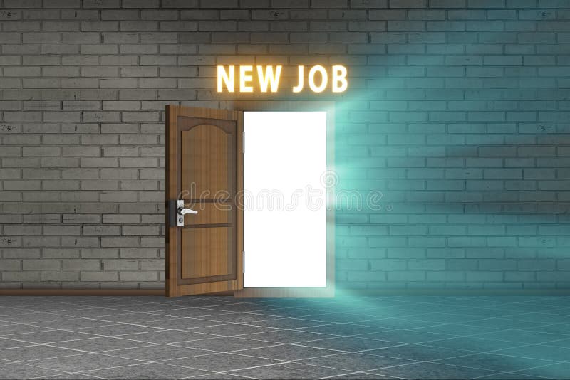 New Job Concept with Open Door Stock Image Image of professional