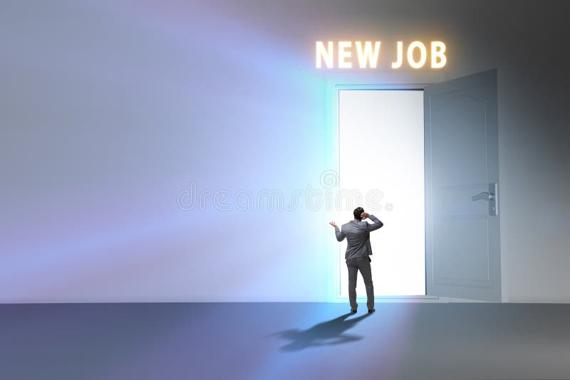 New Job Concept with Open Door Stock Image Image of professional