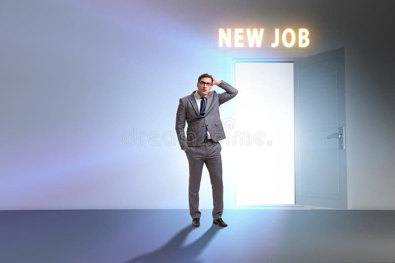 New Job Concept with Open Door Stock Image Image of employment