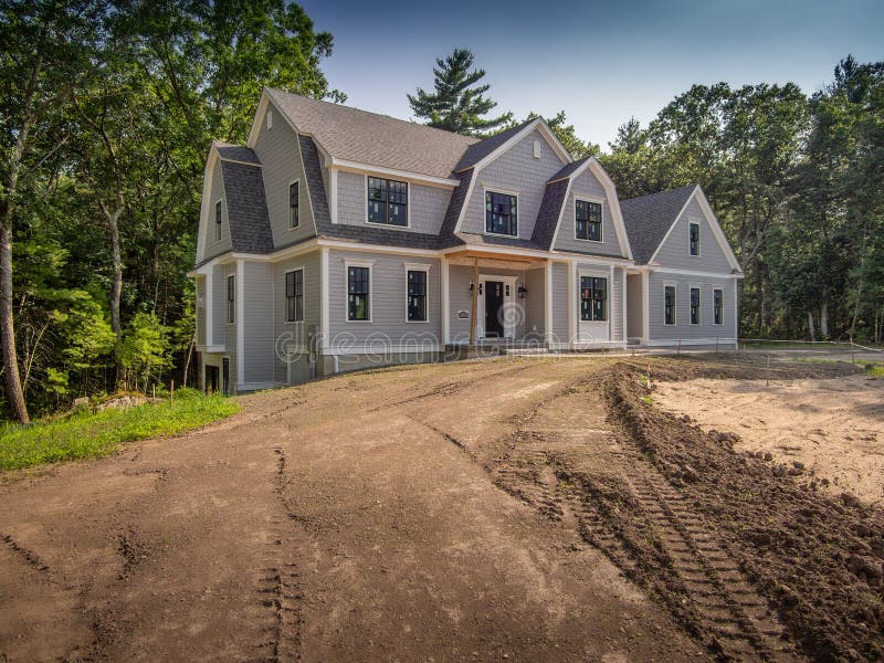 New just finished house construction ready to be sold