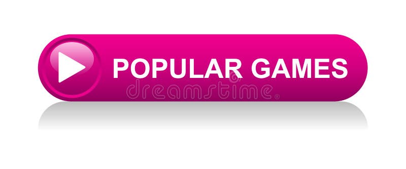 Popular Games Icon Button on White Stock Illustration Illustration of