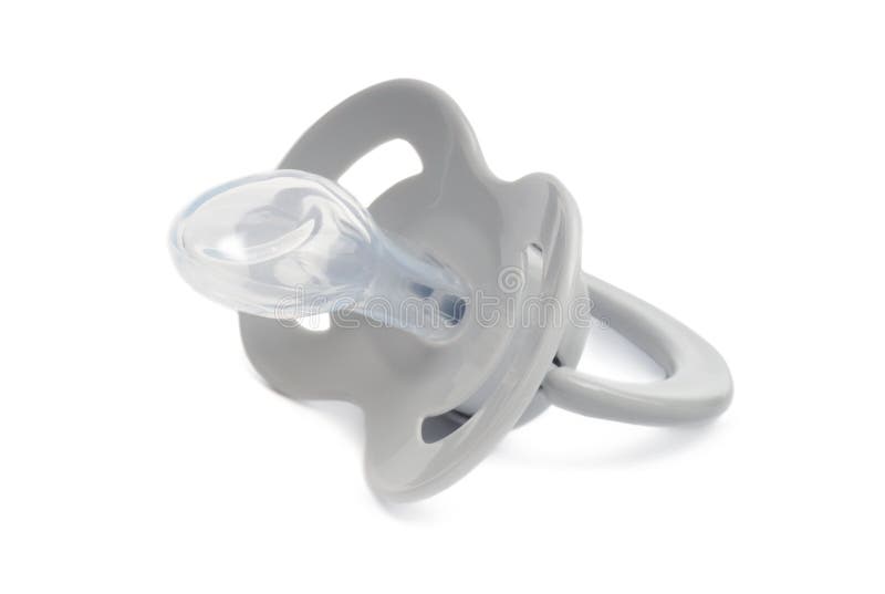 New Light Grey Baby Pacifier Isolated on White Stock Image Image of