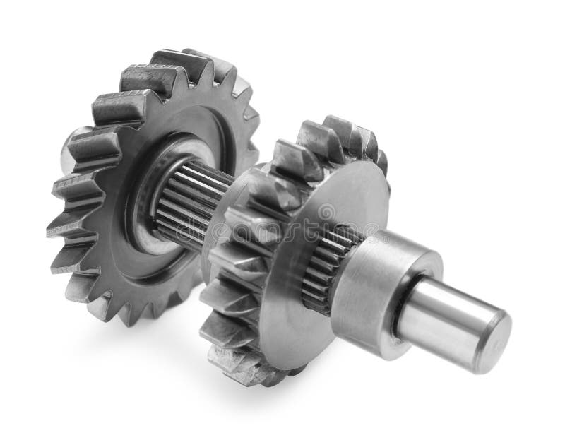 New Mechanical Transmission Gear Isolated on White Stock Image Image