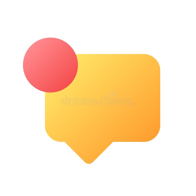 New message pixel perfect flat gradient color ui icon stock illustration