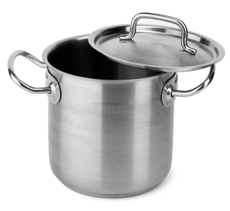 New Metal Cooking Pot Isolated on White Stock Image Image of metal