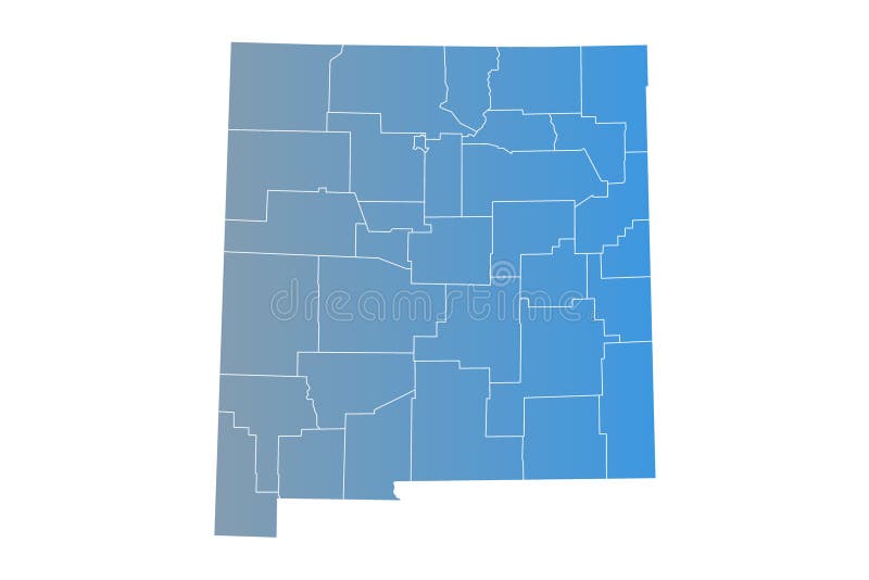 New Mexico administrative map. counties map of New Mexico, blank Map, empty map of New Mexico royalty free illustration