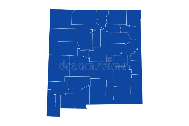 New Mexico administrative map. counties map of New Mexico, blank Map, empty map of New Mexico royalty free illustration