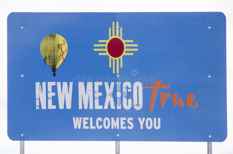 Leaving New Mexico Sign stock photo. Image of road, horizontal 5177518