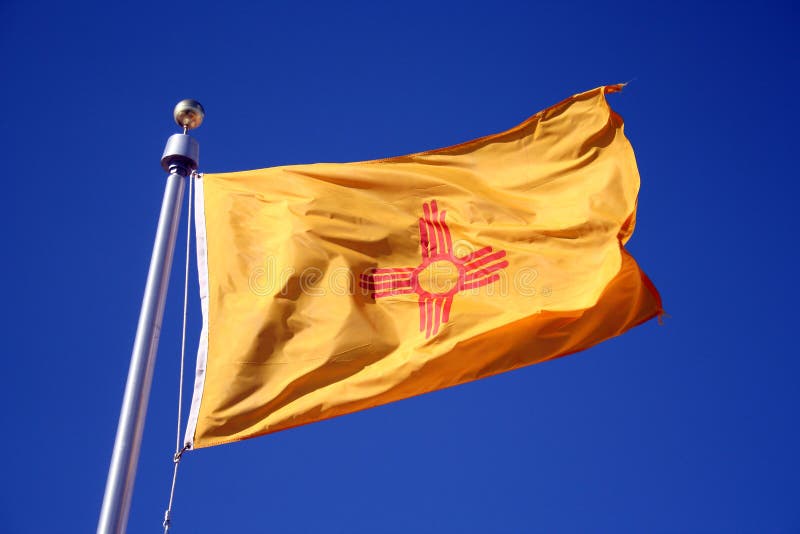 New Mexico Flag stock photo. Image of destination, pole 894462