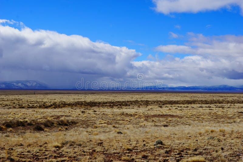 New Mexico Plains with Clouds Stock Image Image of mountains, travel