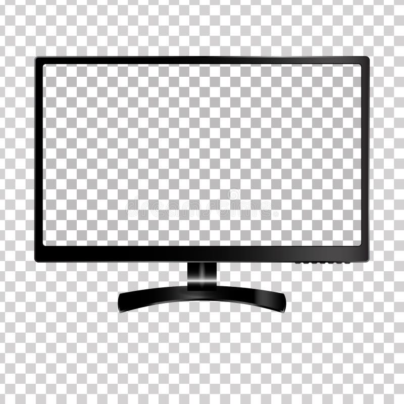 New Monitor Front and Black Vector Drawing Eps10 Format Isolated on Transparent  Background Stock Vector - Illustration of screen, monitor: 114460124