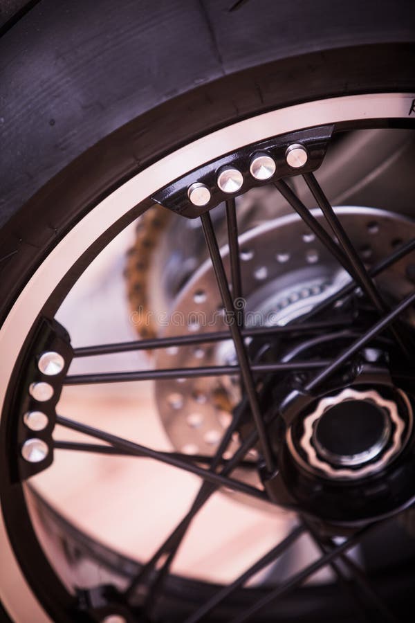 New motorcycle wheel stock photo. Image of black, style 165282822