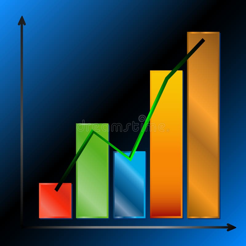 New multi-colored chart vector illustration