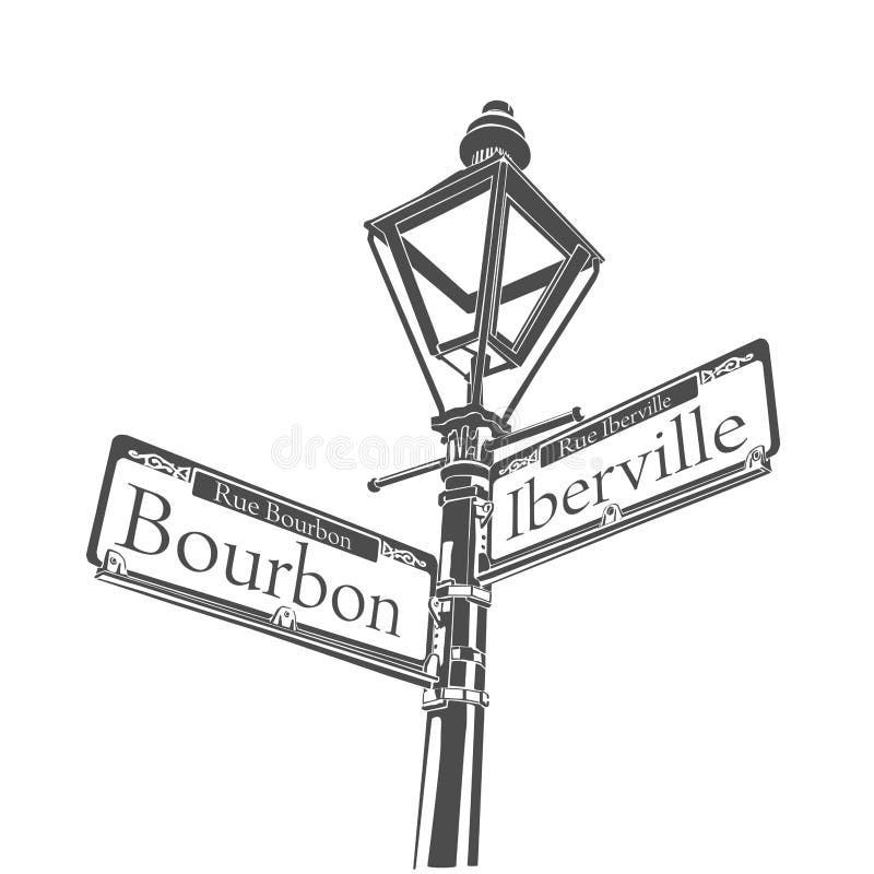 New Orleans Culture Bourbon Street Lamp Sign