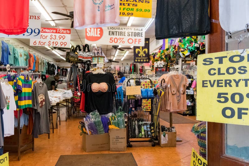 New Orleans, FEB 21: Interior view of Sex, Beads store on FEB 21,2018 at Ne...