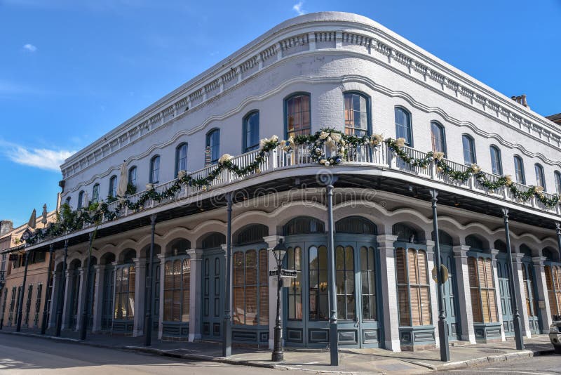 Typical houses in the French quarter of New Orleans (USA