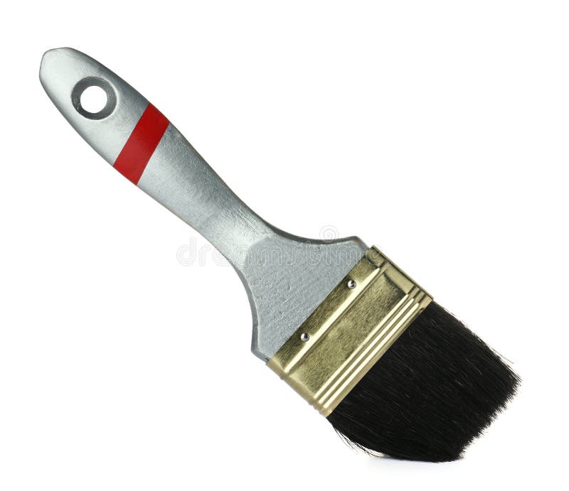 New Paint Brush on White. Decorating Tool Stock Photo Image of