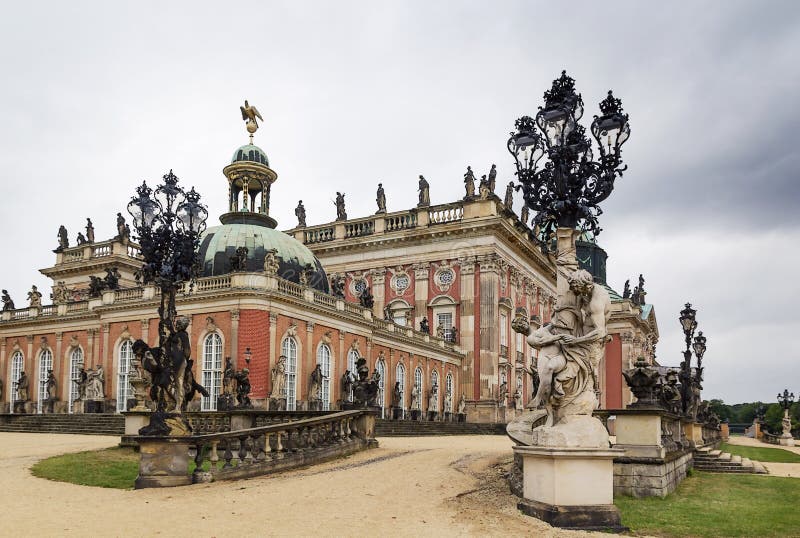 The New Palace in Sanssouci Park, potsdam, Germany stock images