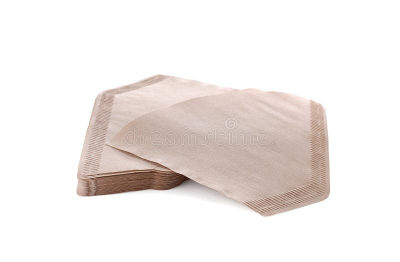 New Paper Coffee Filters Isolated on White Stock Photo Image of