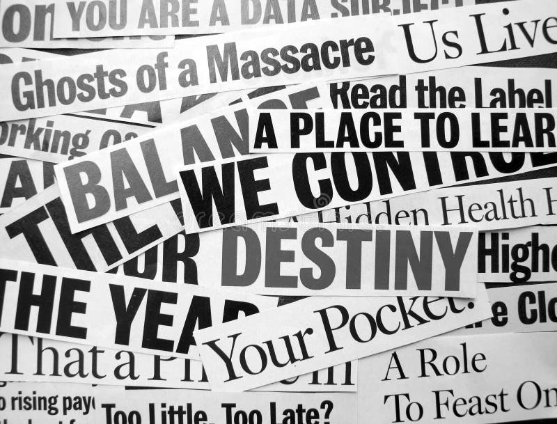 New paper headlines stock photo. Image of newspaper, document 5402622
