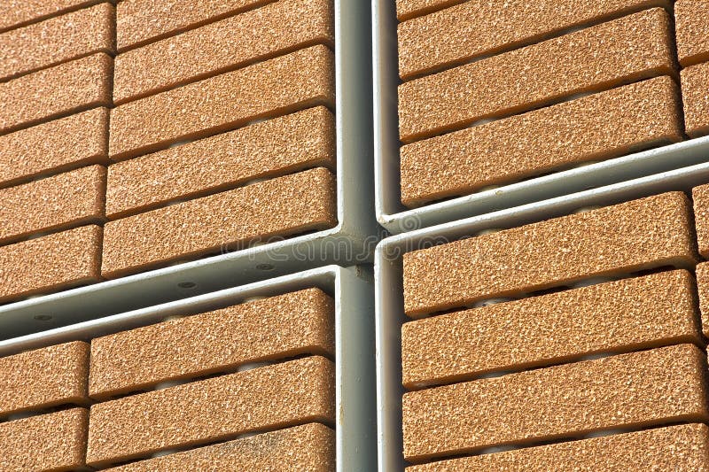 New Performing Modern Exposed Brick Wall Made with Blocks with Surface