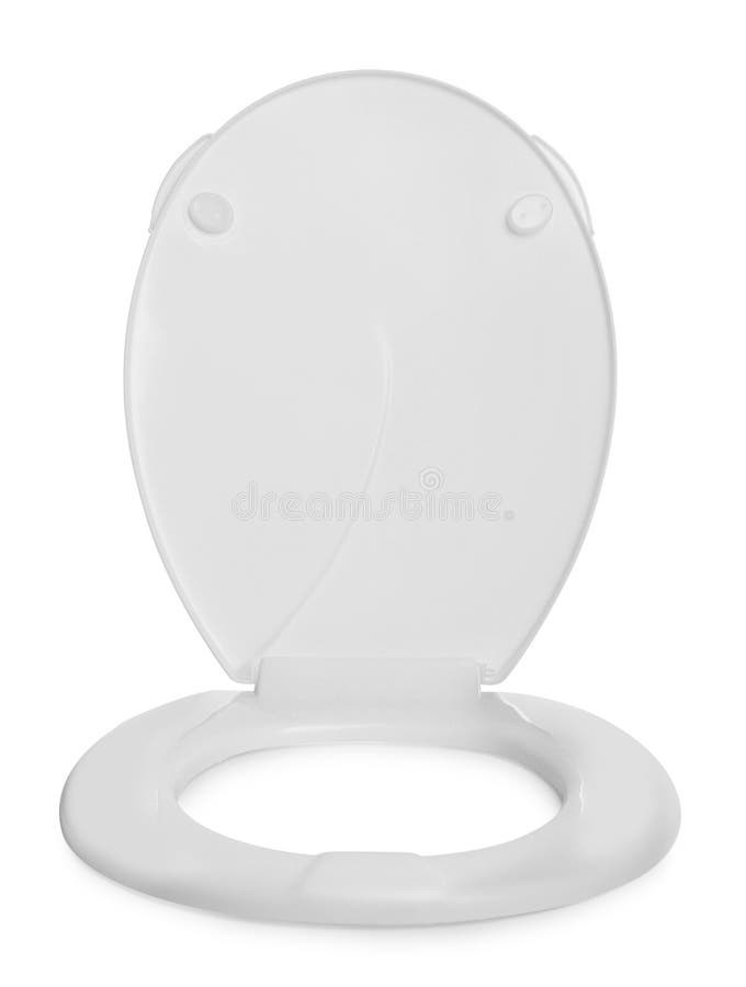 New Plastic Toilet Seat Isolated on White Stock Photo Image of
