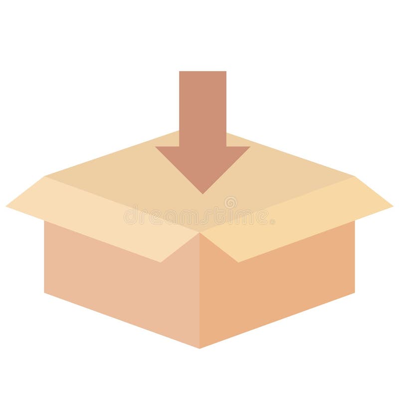 New Product Or Inside Box Color Isolated Vector Icon Editable vector illustration