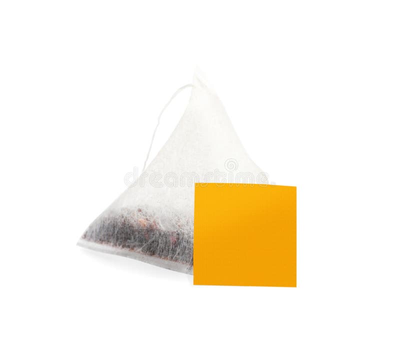 New Pyramid Tea Bag Isolated on White Stock Photo Image of aroma