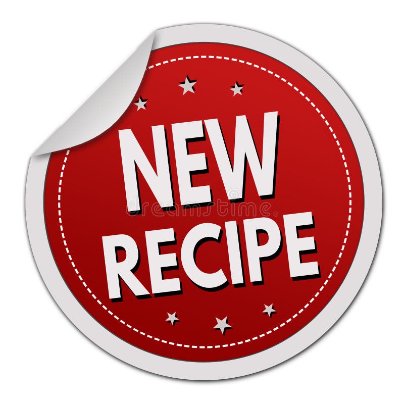 new-recipe-label-or-sticker-stock-vector-illustration-of-badge-menu