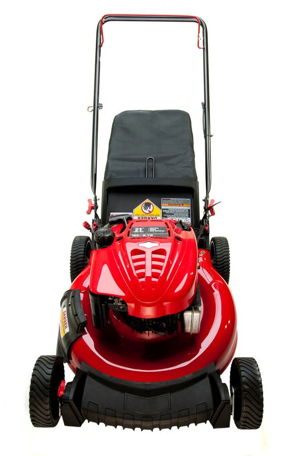 New Red Lawn Mower stock photo. Image of motor, lawnmower 22174838